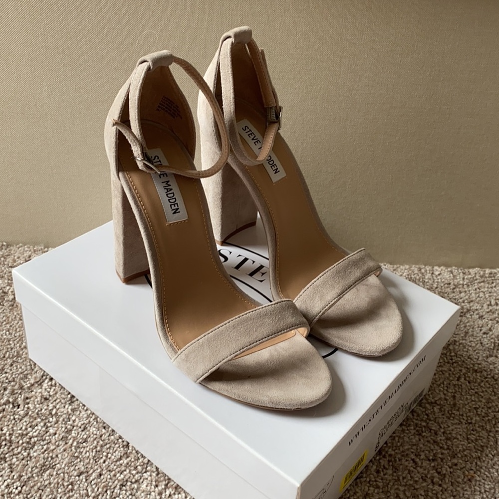 Steven Madden Nude Suede Heel
